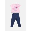 Dívčí bavlněná souprava 3-set "LOVE"/Modrá