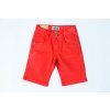 Chlapecké plátěné kraťasy v pase s gumou/Červená