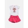 Dívčí souprava  "GIRL WITH BOW"/Bílá, růžová
