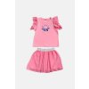 Dívčí souprava se sukní "FLOWER"/ Růžová