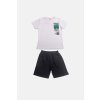 Chlapecká souprava s kraťasy "OCEANS"/Bílá