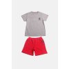 Chlapecká souprava s kraťasy "GOOD VIBES"/šedá