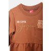 Dívčí šaty s dlouhým rukávem "SO JOYCE DRESS/Růžová, hnědá
