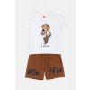 Chlapecká souprava s kraťasy "SELFIE"/Zelená, bílá