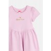 Dívčí bavlněné šaty "BE YOU"/Bílá, růžová