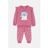 Dívčí bavlněné pyžamo "CASTLE GLOBE"/Růžová, zelená