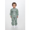 Chlapecké bavlněné pyžamo "STAY WILD"/Zelená, šedá, hnědá