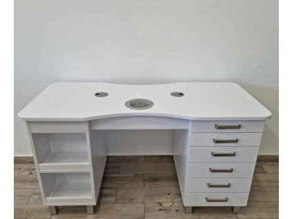 Manikérsky stôl Original Biely 6 šuplíky P1