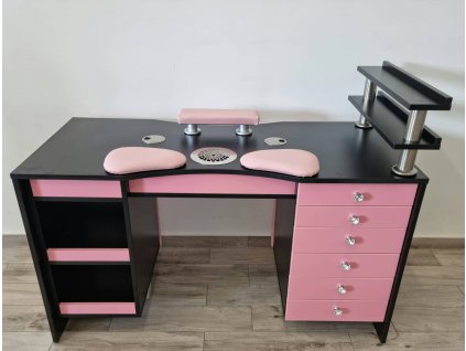LUXURY Design Čierny front ružový