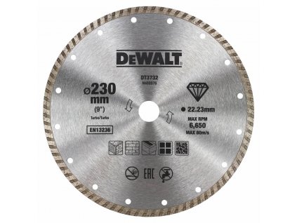 dewalt dt3732 diamantovy kotouc turbo pro suche rezani 230 mm ie395422