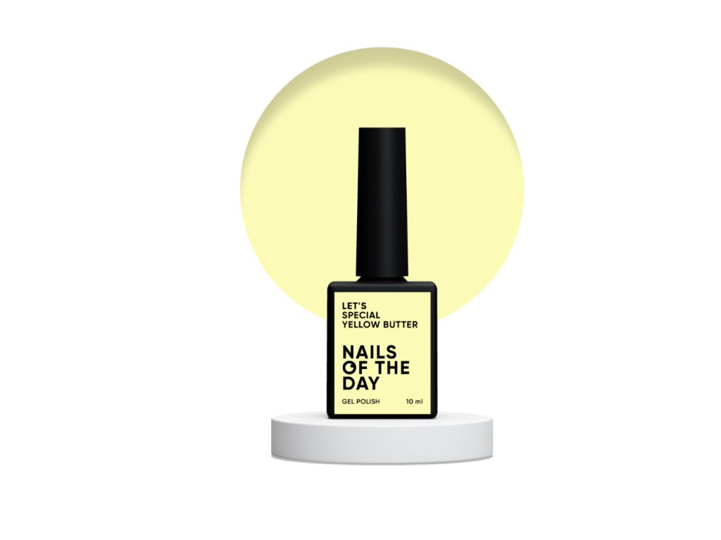 Gel polish NOTD Yellow Butter card