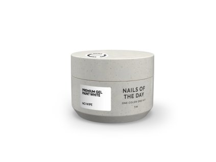 Gel paint NOTD white no wipe card