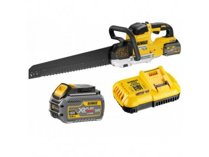 9093 dcs398t2 dewalt 54volt flexvolt aku stavebni pila alligator 430mm 2 x 6 0ah aku xr li ion 54 18volt s platkami na rezani porotherm do 20n