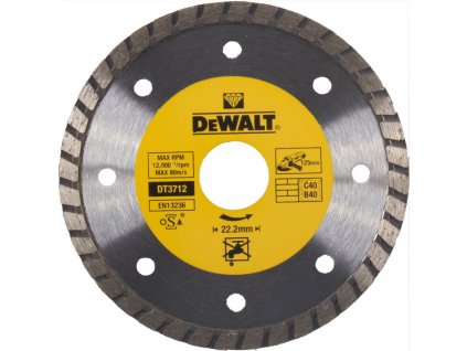 1509 dt3712 dewalt diamantovy kotouc turbo pro suche rezani ze slinutych karbidu 125x22 2mm