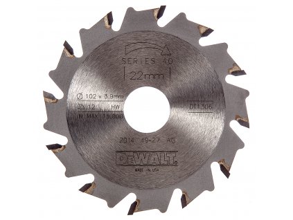 1552 dt1306 dewalt drazkovaci kotouc pro lamelovaci frezku 105x22mm 12 zubu