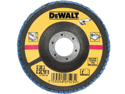 33746 2 dt3310 dewalt brusny lamelovy kotouc 125 x 22 2 x 80g flat typ 27 na kov