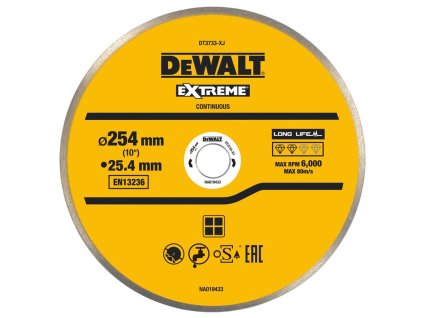 33845 dt3733 dewalt diamantovy kotouc pro stolni rezacku na keramicke obklady 254x25 4mm