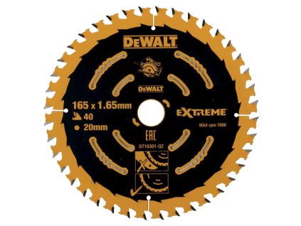 33134 1 dt10301 pilovy kotouc pro aku pily 165x20mm 40zubu atb 20 jemny rez dewalt