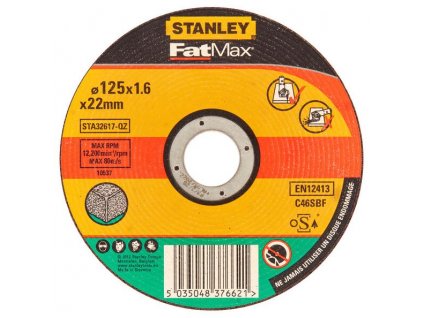41988 sta32617 stanley fatmax rezny kotouc 125 x 22 2mm x 1 6mm na kamen