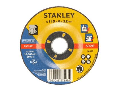 41991 sta32050 stanley fatmax vypoukly brusny kotouc 115 x 22 0mm x 6 0mm na kov