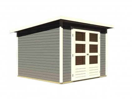 dřevěný domek KARIBU STOCKACH 4 (82981) tm. šedý