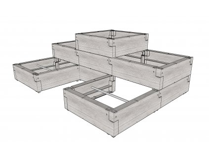 vyvýšený záhon JUWEL TIMBER ERGOLINE StepTwo LG3132