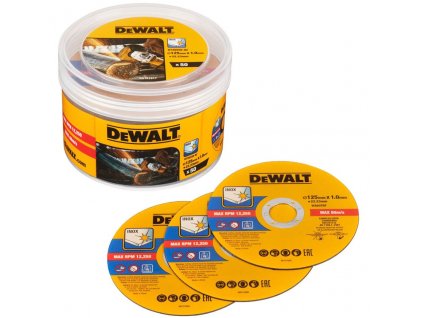 49726 dt20598 dewalt 50ks reznych kotoucu 125 x 22 23 x 1 0 mm na nerezovou ocel