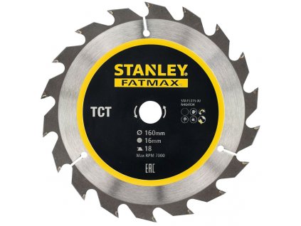 49788 sta15315 stanley fatmax pilovy kotouc tct hm 160 x 16 mm 18 zubu