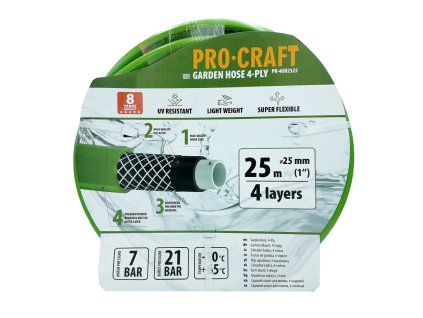 5996 zelena zahradni hadici procraft pr 4gh2525 pr 4gh2525