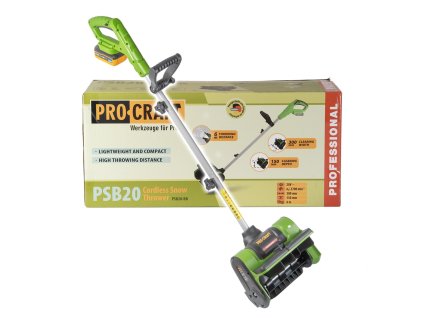6609 aku snehova freza procraft psb20bb bez baterie a nabijecky psb20