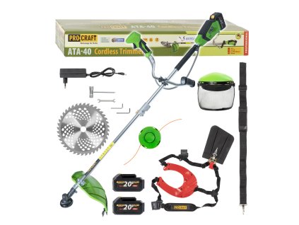 7743 aku krovinorez procraft ata 40c dvouramenny popruh a ochranny stit ata 40c20shchface guard