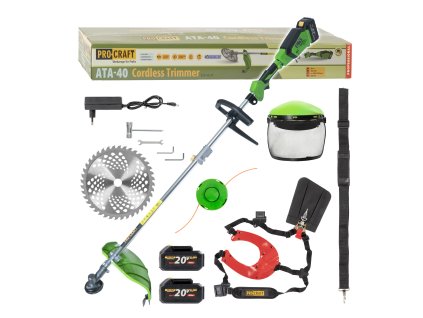 7744 aku krovinorez procraft ata 40 dvouramenny popruh a ochranny stit ata 4020shchface guard