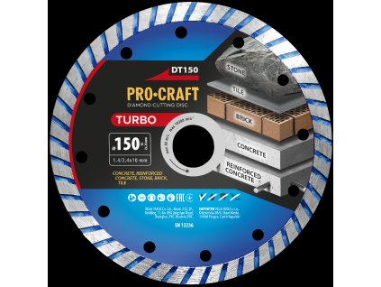 8112 diamantovy rezny kotouc turbo procraft dt150 dt150