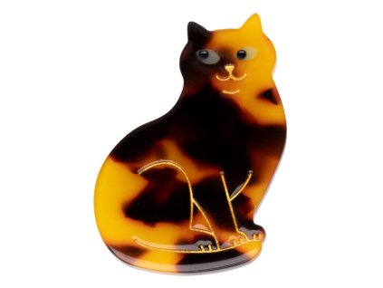 coucou suzette accessoire accessory cadeau gift barrette cheveux hair clip cat chat originales miaou meow bengal wildcat brown marron Web2