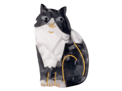 coucou suzette accessoire accessory cadeau gift barrette cheveux hair clip cat chat originales miaou meow black white noir blanc Web2