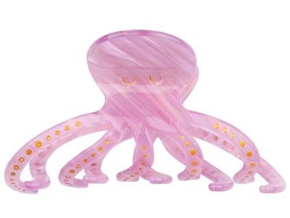 coucou suzette accessoire accessory cadeau gift pince à cheveux hair claw coquillages et crustacés shellfish and crustaceans mer sea poulpe octopus violet mauve purple Web2