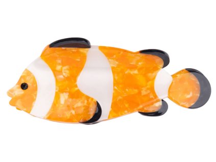 coucou suzette accessoire accessory cadeau gift pince à cheveux hair claw coquillages et crustacés shellfish and crustaceans mer sea poisson clown clownfish orange Web2