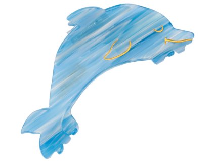 coucou suzette accessoire accessory cadeau gift pince à cheveux hair claw coquillages et crustacés shellfish and crustaceans mer sea dauphin dolphin bleu blue Web2