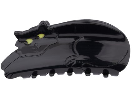 coucou suzette cute fluffy black cat kitty meow acetate hair claw pince a cheveux chat mignon chat noir accessoire cheveux rigolos web