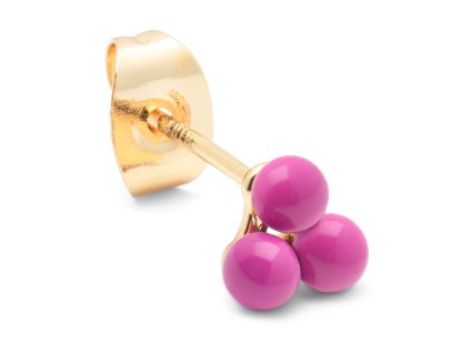 LULU1840 Trio earring 1 pcs enamel Electric Fuchsia Pink Extra 0
