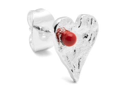 LULU1844 Sweet Heart earring 1 pcs Passion Red Extra 4