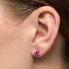 LULU1840 Trio earring 1 pcs enamel Electric Fuchsia Pink Extra 1