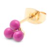 LULU1840 Trio earring 1 pcs enamel Electric Fuchsia Pink Extra 3