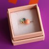 LULU1522 Bouquet Burnt Coral earring 1 pcs Gold Plated Extra 6