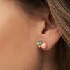 LULU1522 Bouquet Burnt Coral earring 1 pcs Gold Plated Extra 2