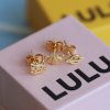 LULU1262 Saturn earring 1 pcs Gold Plated Extra 3