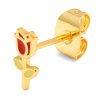 LULU1744 Rose earring 1 pcs Gold Plated Extra 5