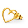 LULU1123 Happy Heart earring 1 pcs Gold Plated Extra 3