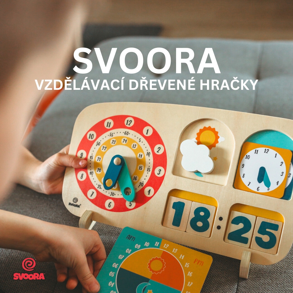 Svoora - Vzdělávací dřevěné hodiny