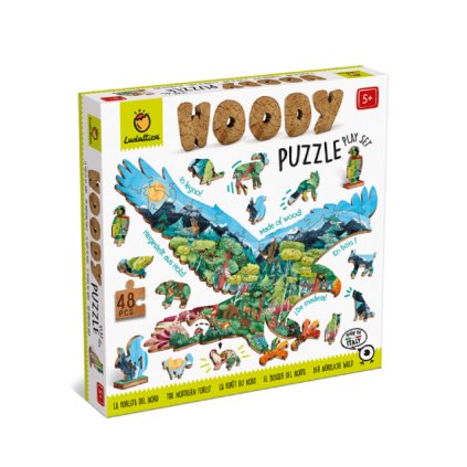 Ludattica - Dřevěné puzzle Woody - Severský les